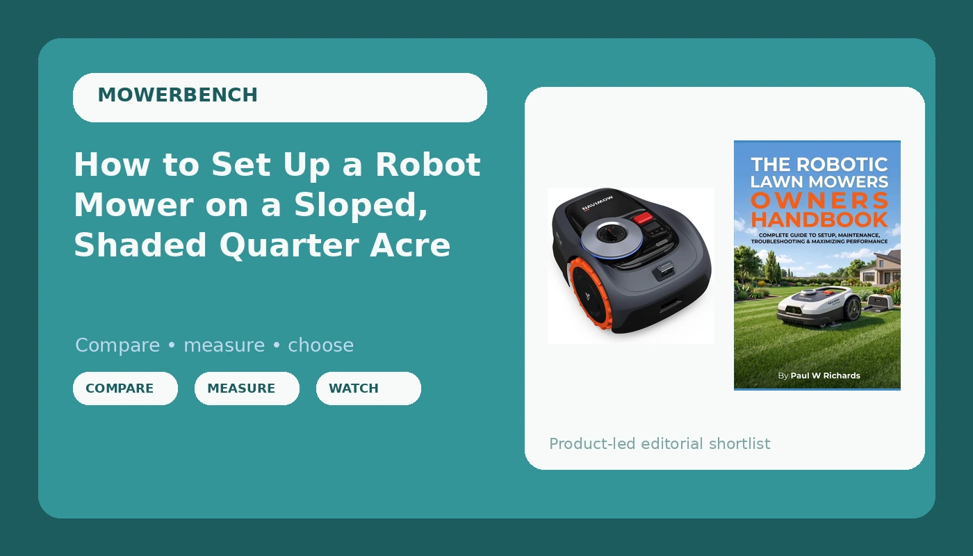 How to Set Up a Robot Mower on a Sloped, Shaded Quarter Acre